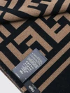 wool and silk blend scarf with jacquard ff monogram