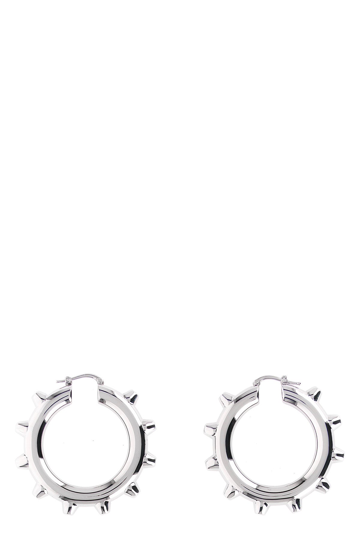 JIL SANDER OS 731 hoop earrings in handmade brass