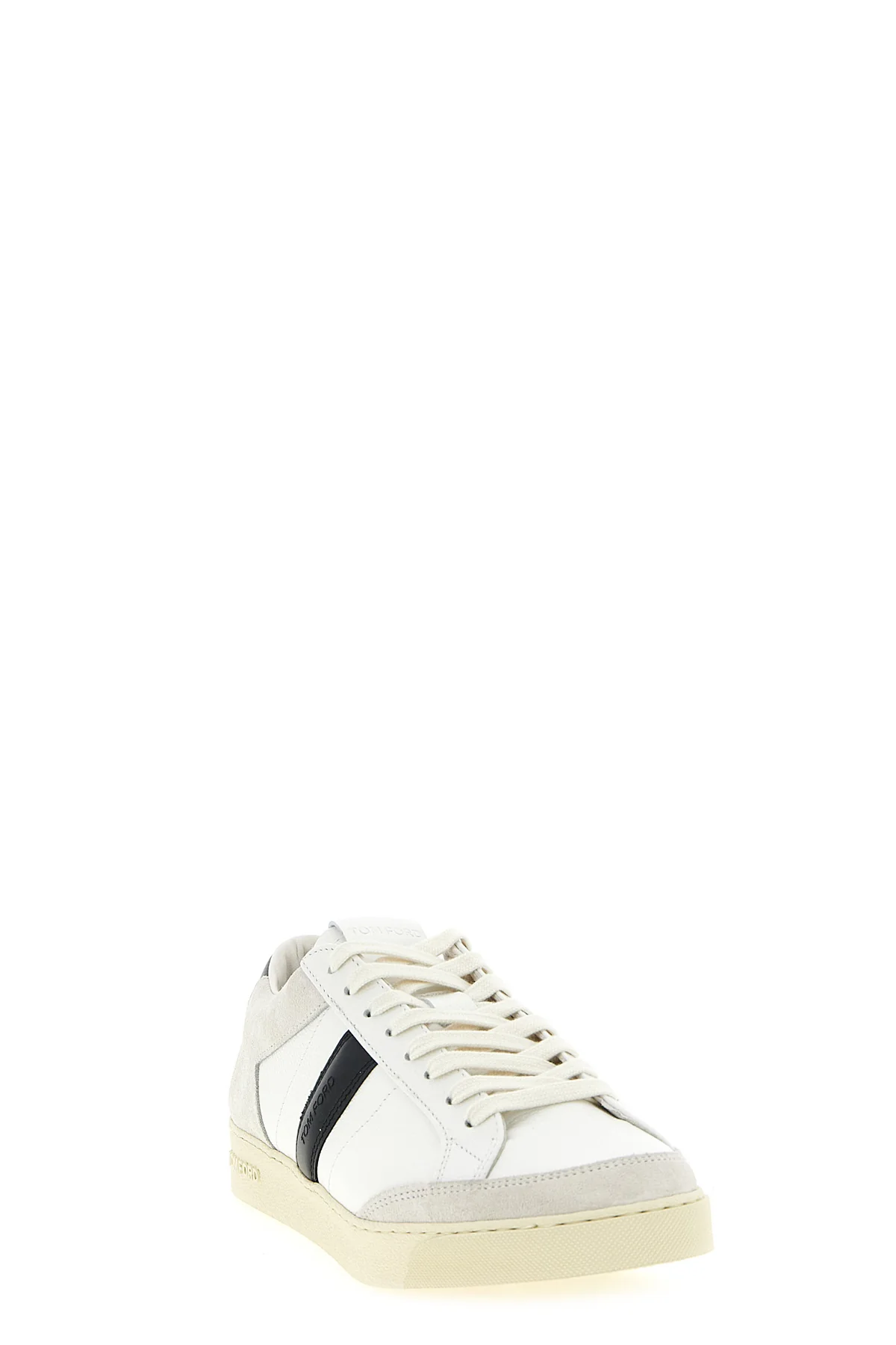 blake full-grain leather and suede sneakers