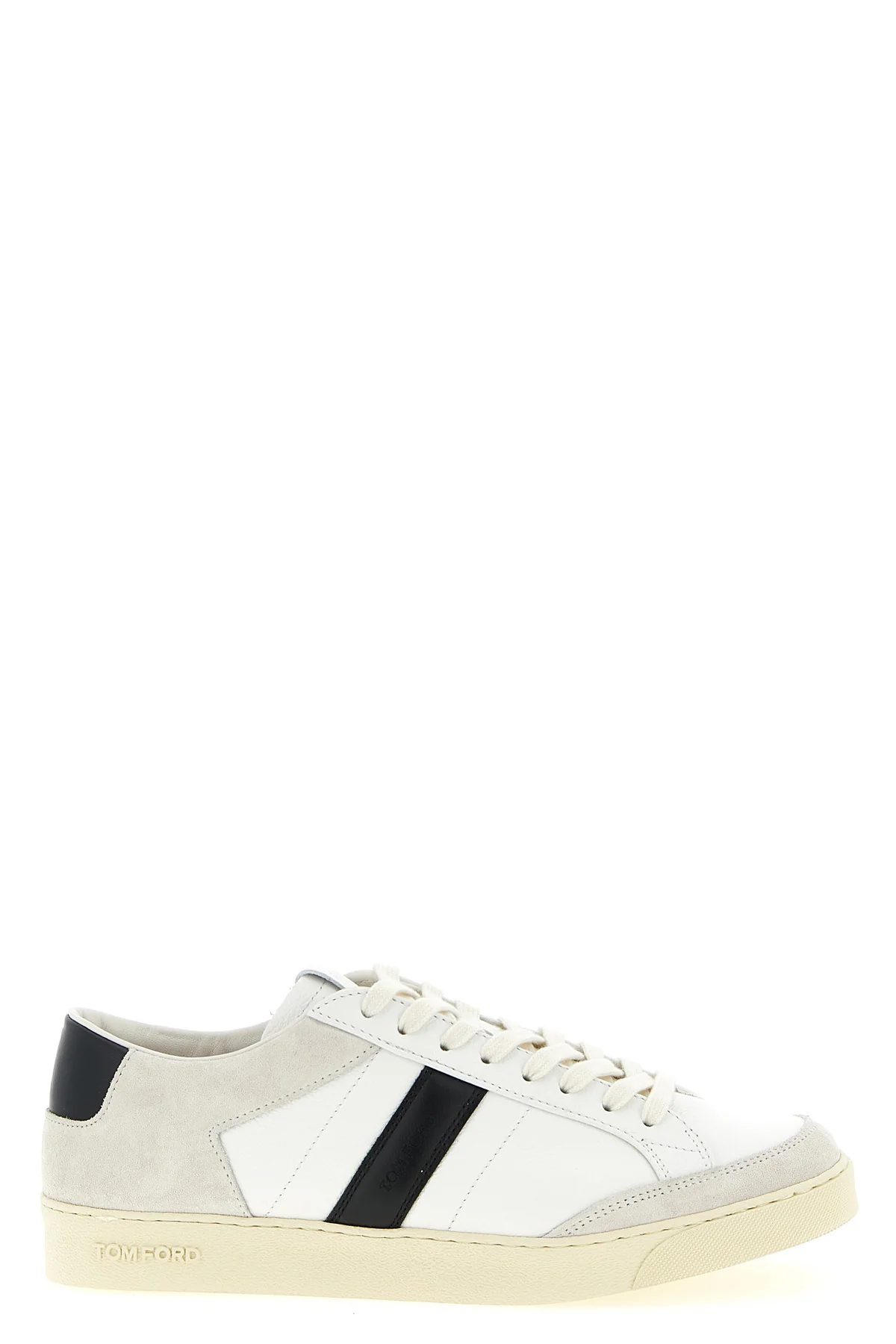 TOM FORD 41 blake full-grain leather and suede sneakers