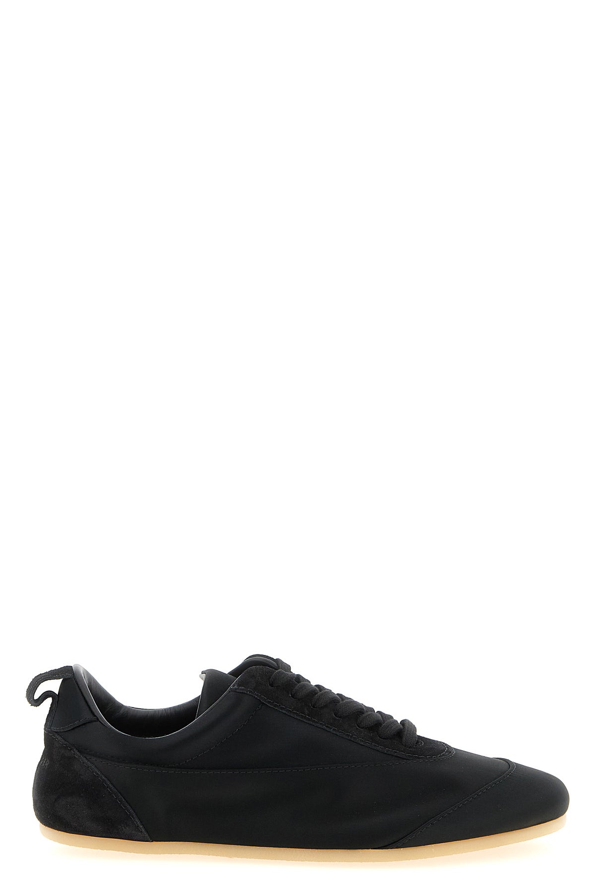 JIL SANDER 37 etage tone-on-tone satin and suede sneakers