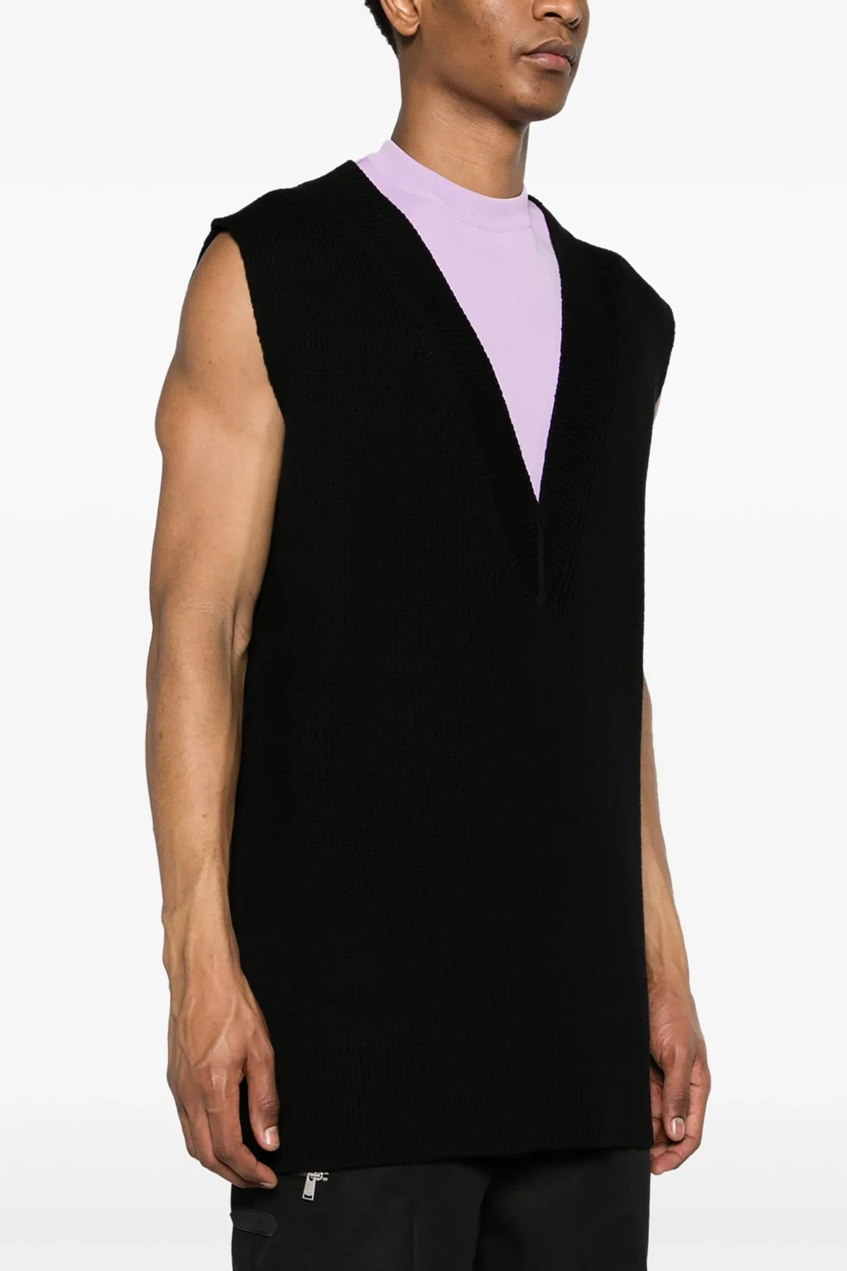 wool blend knit vest