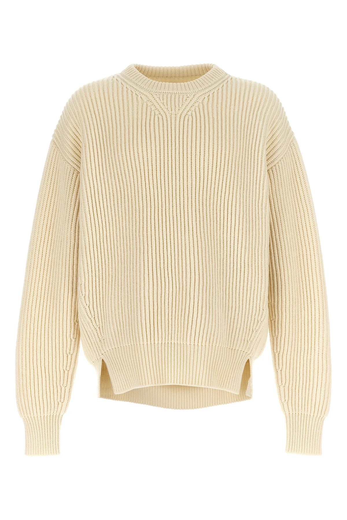 JIL SANDER 46 chunky english rib wool sweater