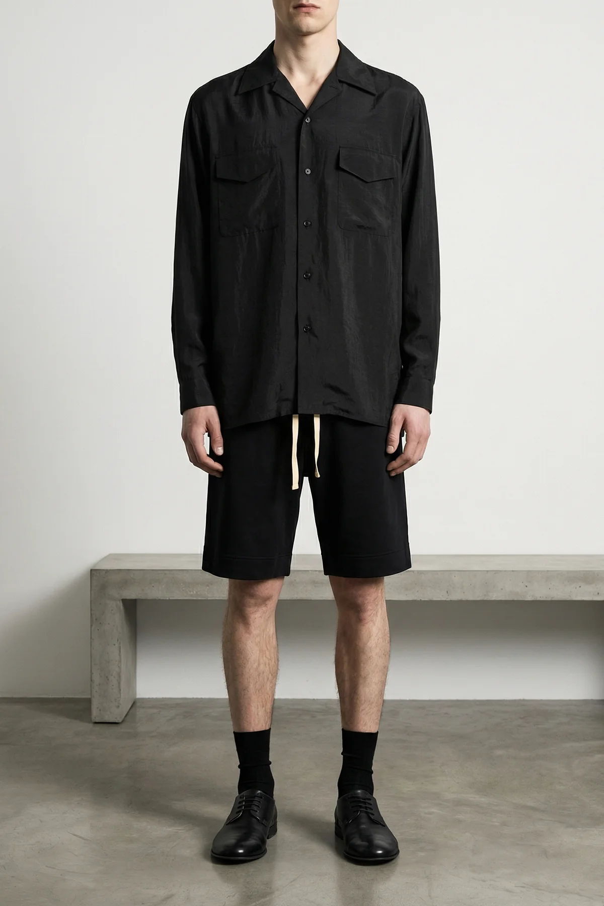 fleece cotton bermuda shorts