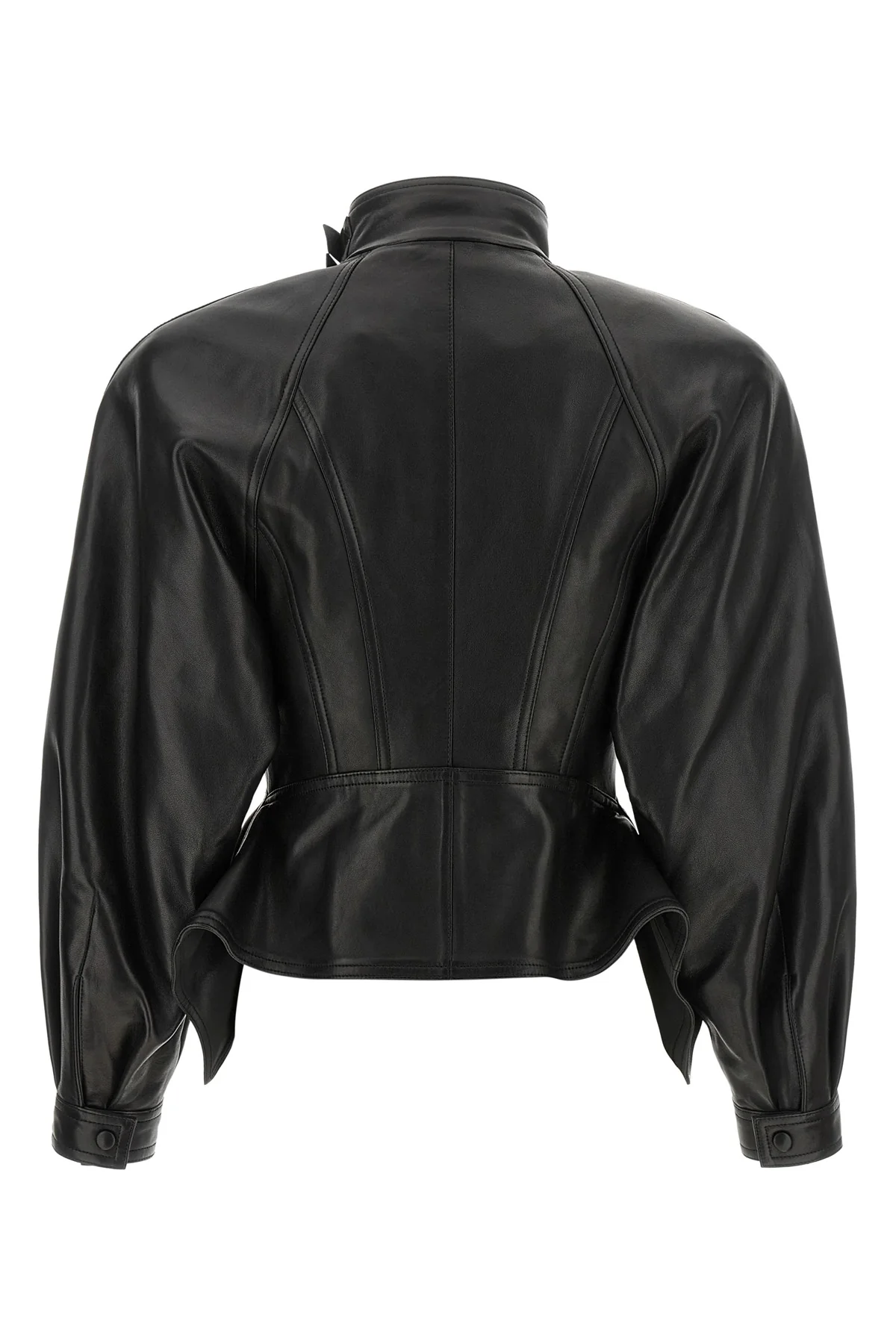 BALMAIN 36 the balmain nappa leather side jacket redefines the outerwear through a masterfu