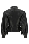 the balmain nappa leather side jacket redefines the outerwear through a masterfu
