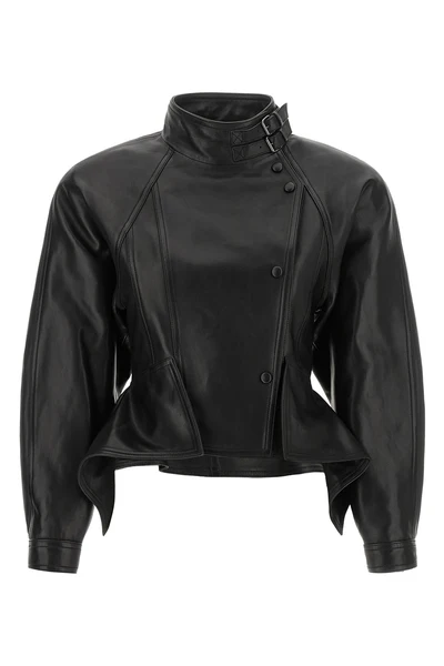 the balmain nappa leather side jacket redefines the outerwear through a masterfu