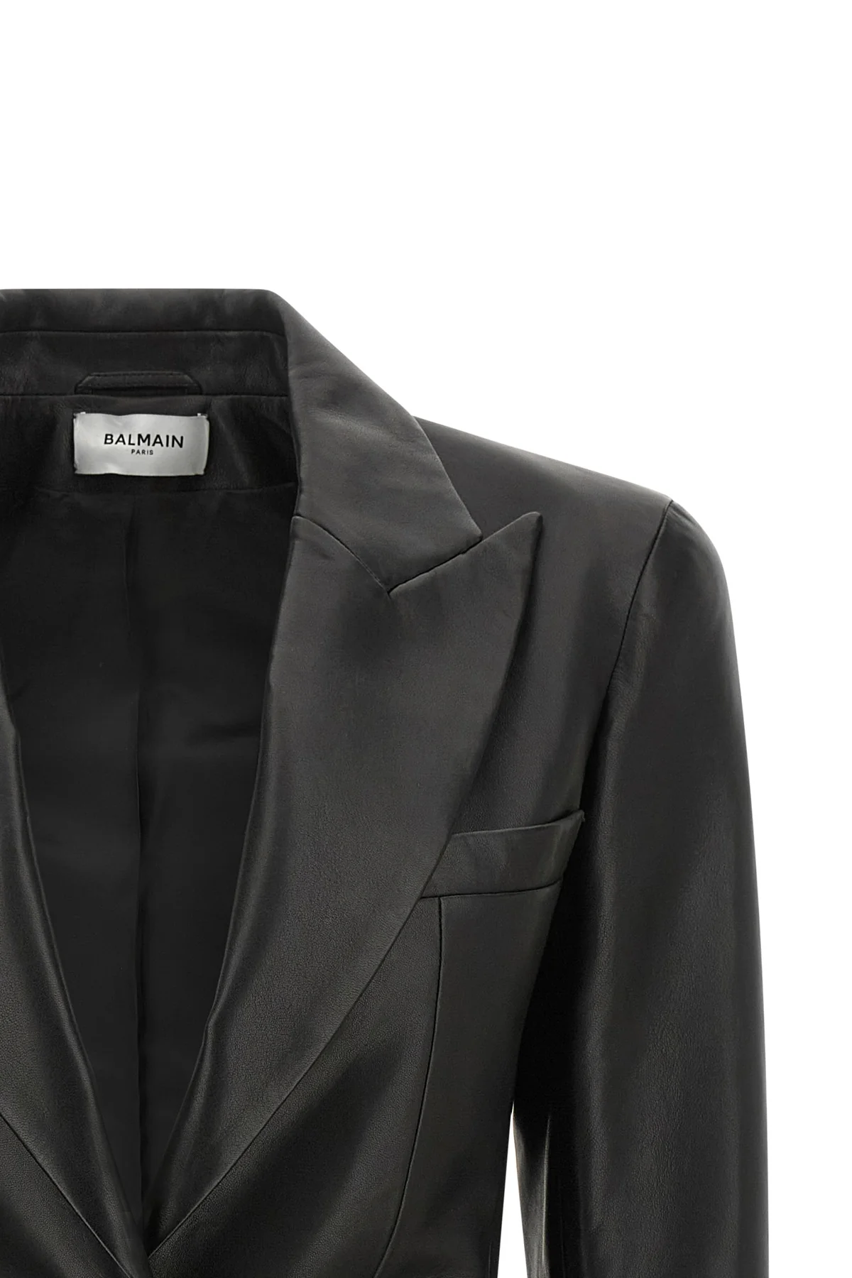 the balmain lambskin blazer redefines the codes of tailoring through a rigorous