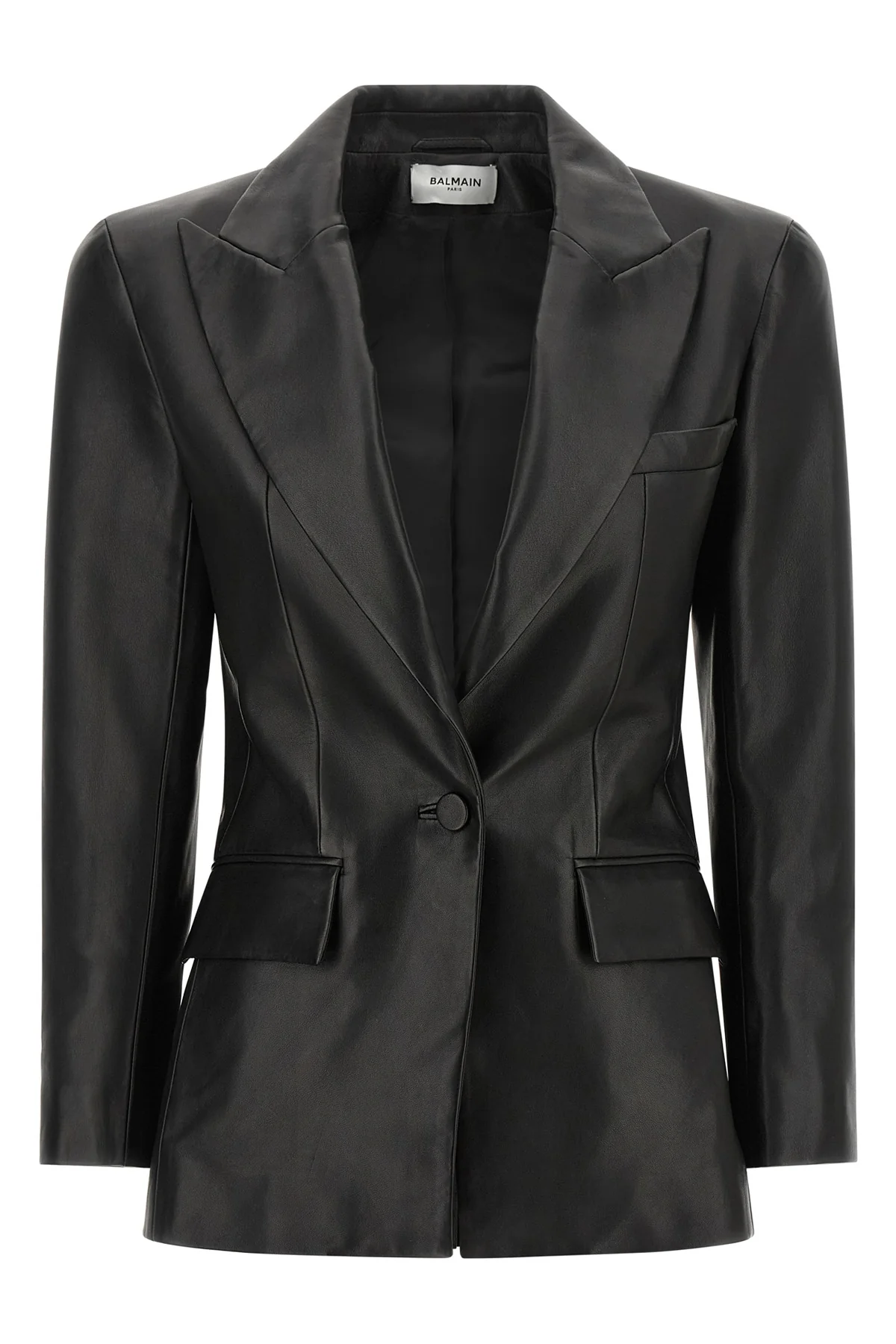 the balmain lambskin blazer redefines the codes of tailoring through a rigorous