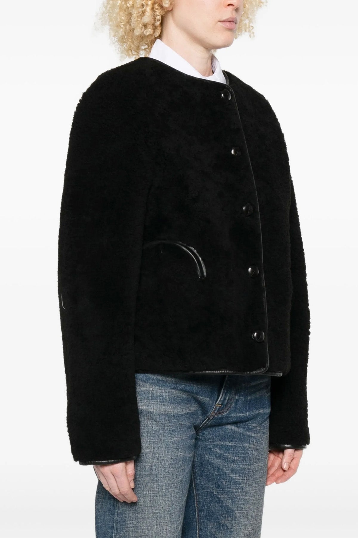 BLAZÉ MILANO 2 tatoosh gliss reversible suede and shearling jacket