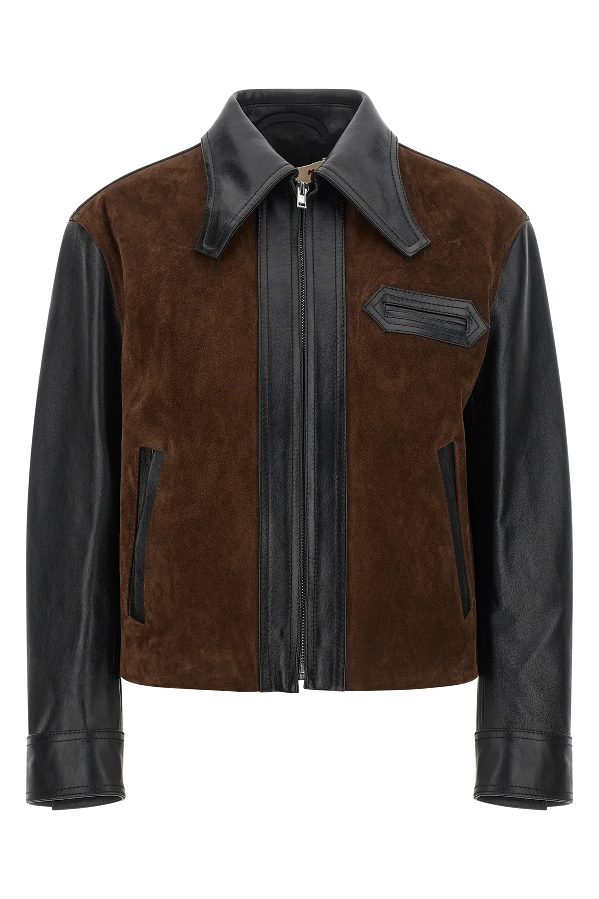MARNI 38 the marni jacket in pure calf leather redefines the codes of outerwear through a