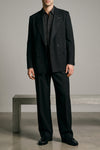 blazer in viscose blend and glossy fluid silk
