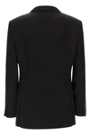 blazer in viscose blend and glossy fluid silk