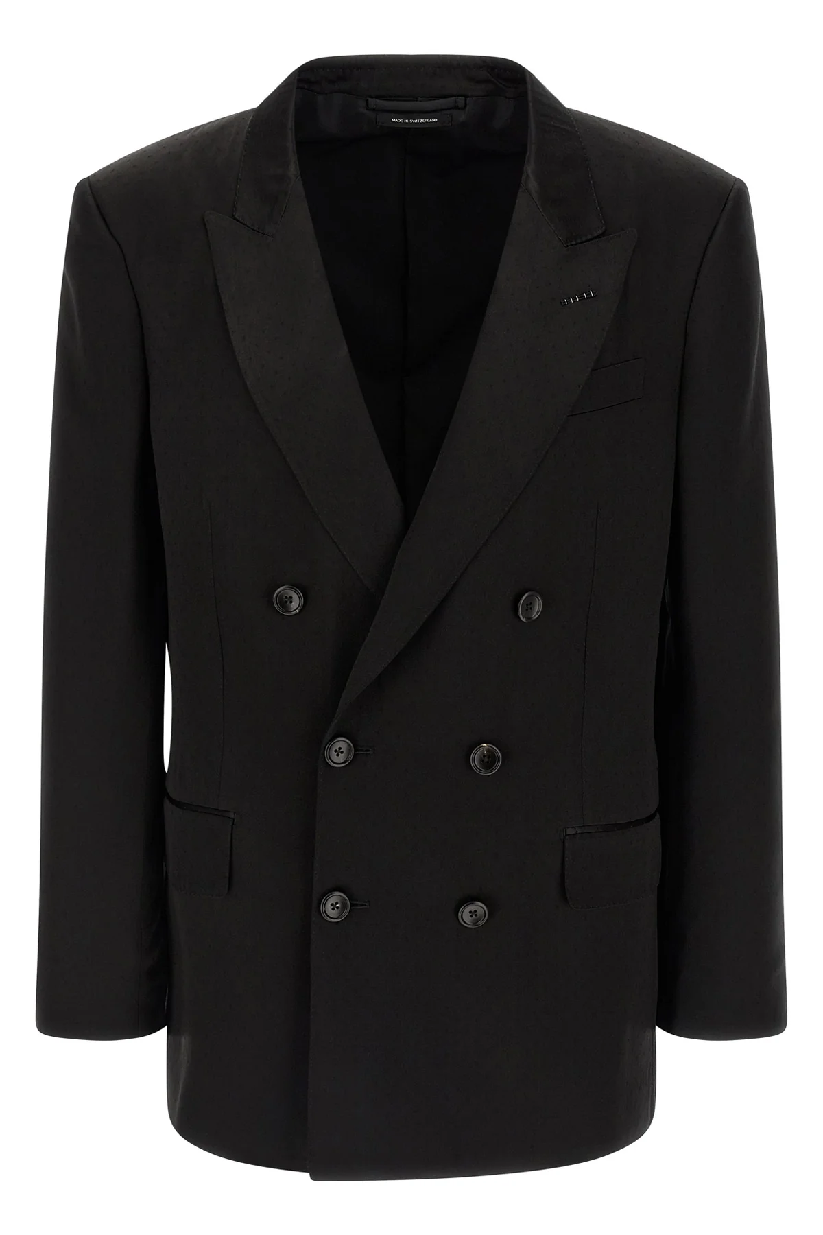 TOM FORD 54 blazer in viscose blend and glossy fluid silk