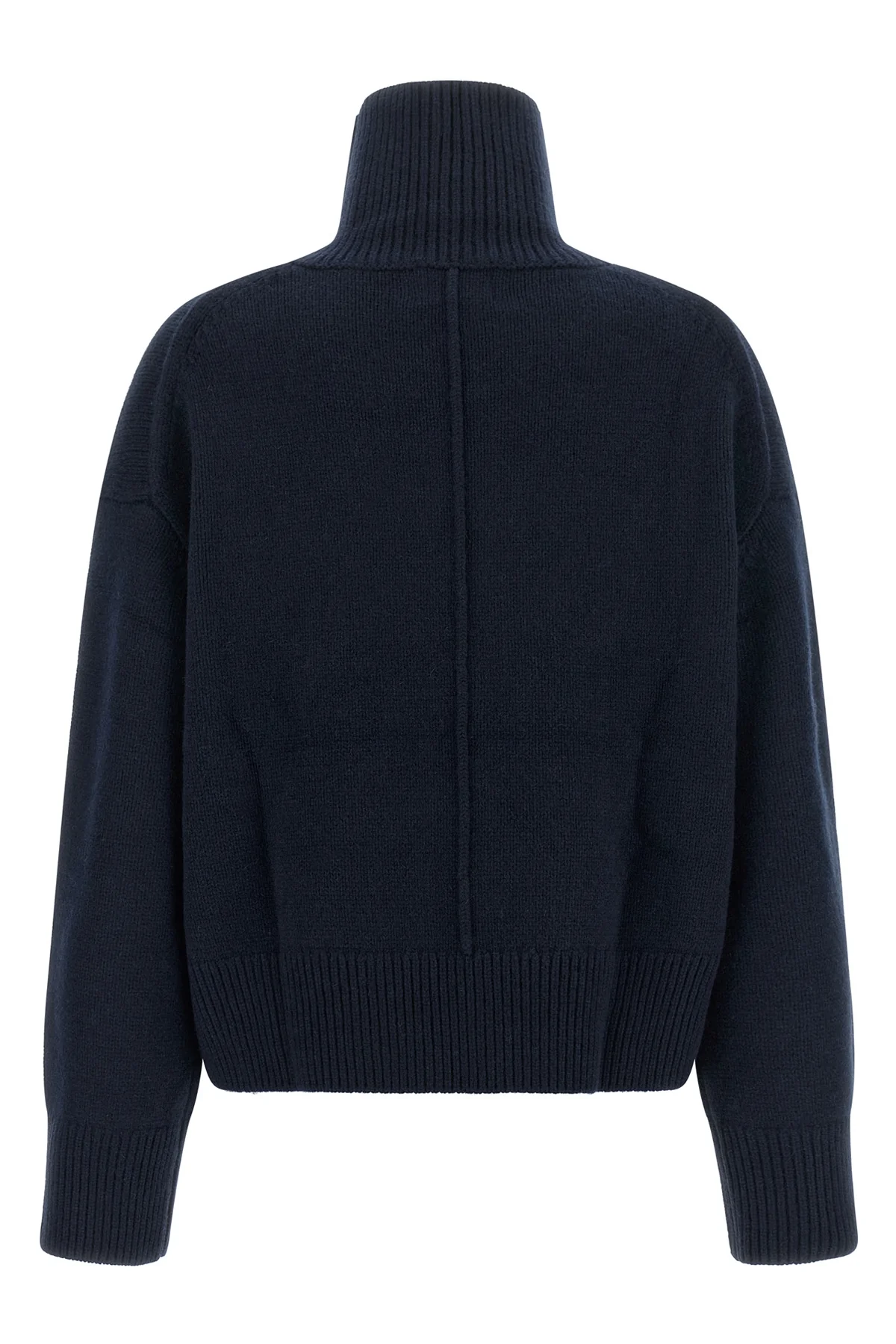 the loulou studio jonah turtleneck jersey in navy blue redefines the codes of