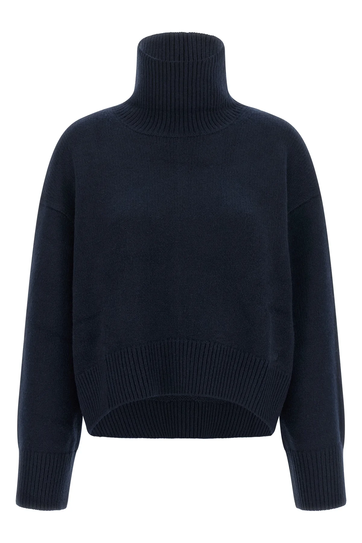 LOULOU DE SAISON M the loulou studio jonah turtleneck jersey in navy blue redefines the codes of