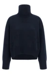 the loulou studio jonah turtleneck jersey in navy blue redefines the codes of