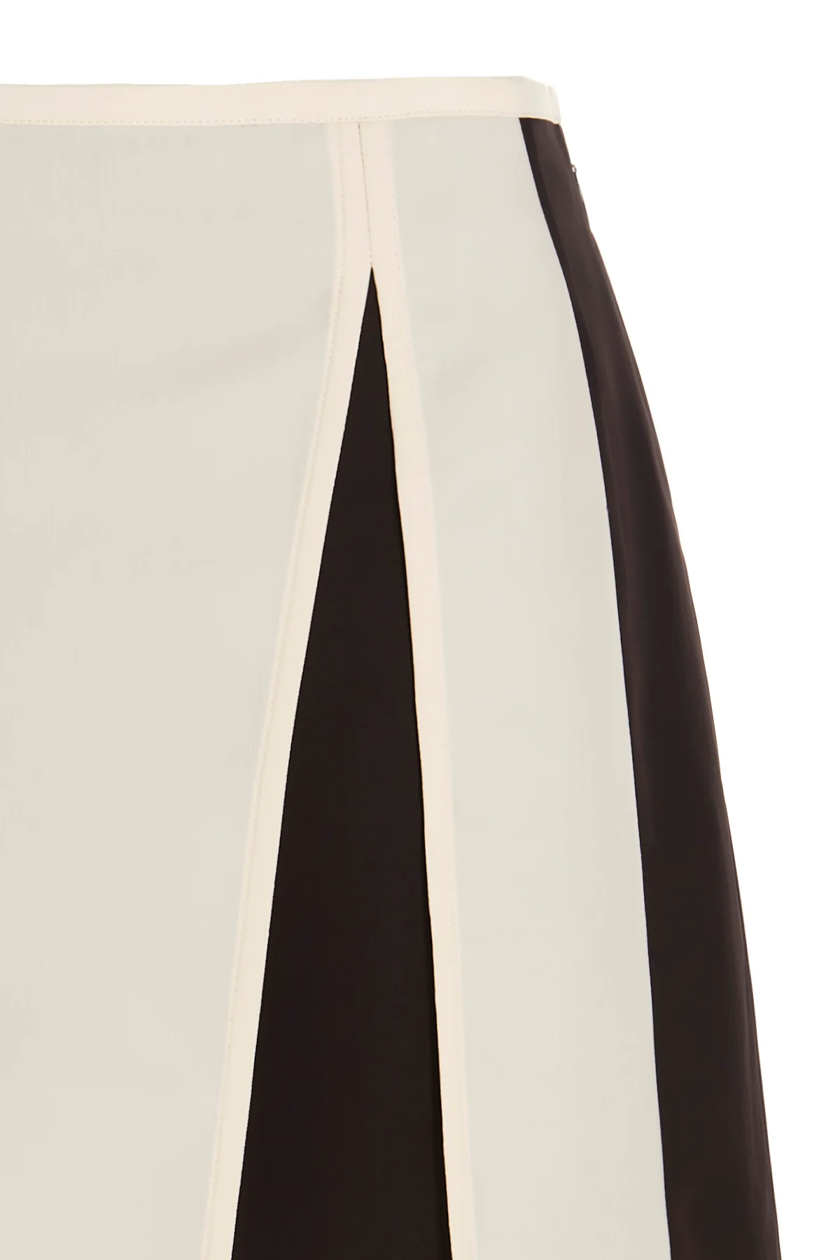 q 17 mc color block viscose and silk midi skirt