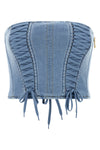 denim bustier top