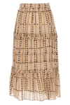 diya long skirt in printed cotton voile