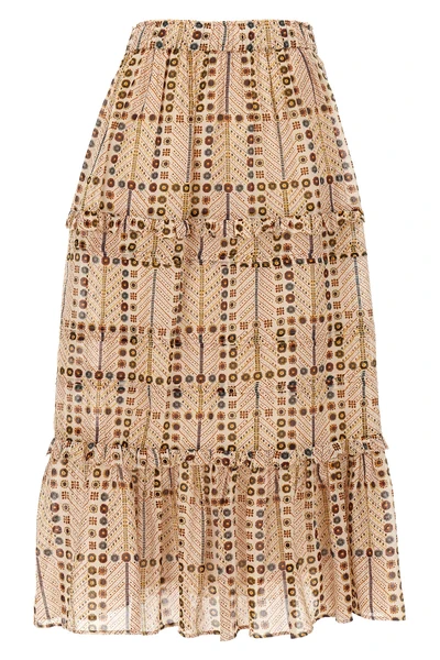 diya long skirt in printed cotton voile