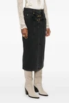 pavina midi skirt in cotton denim