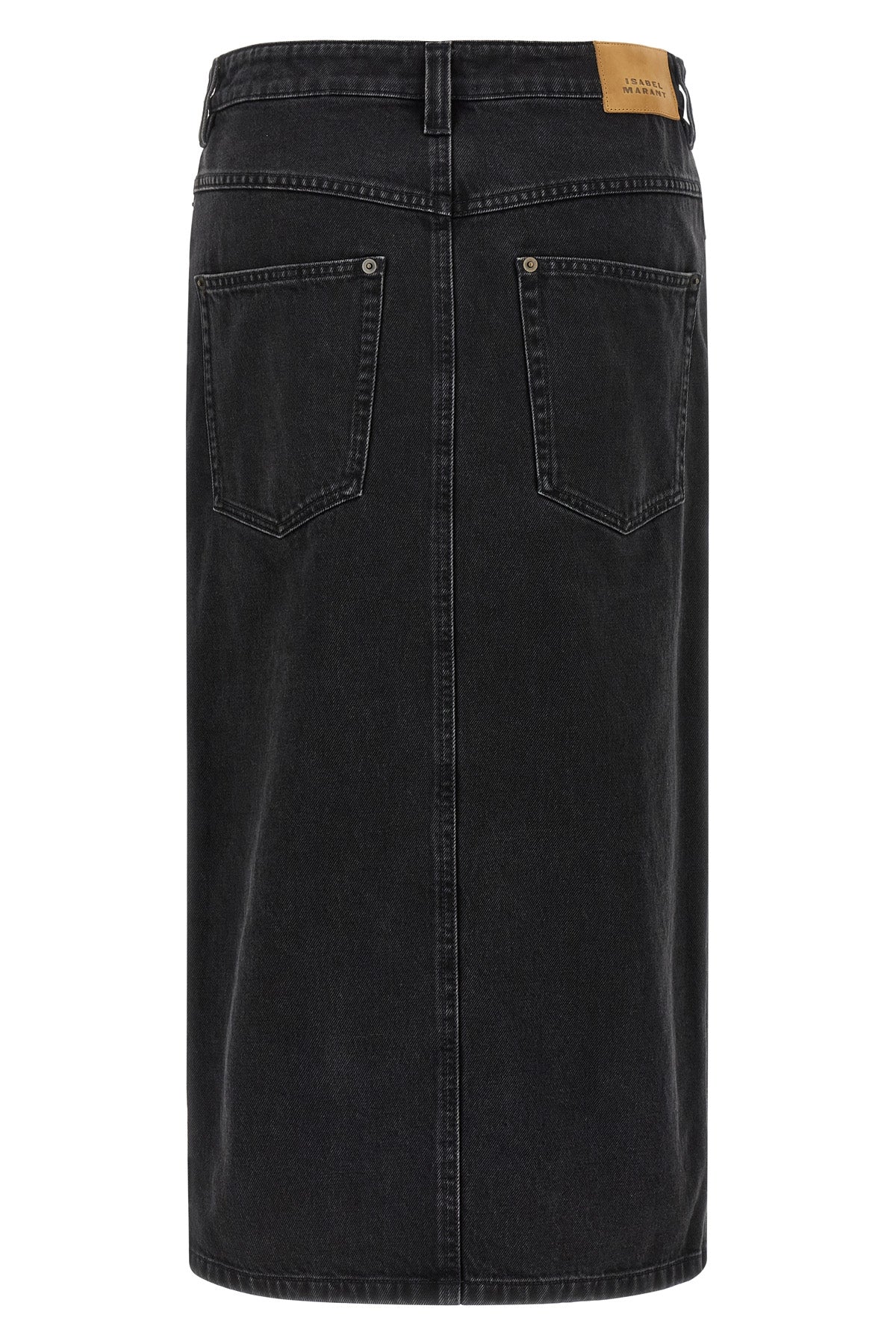 pavina midi skirt in cotton denim