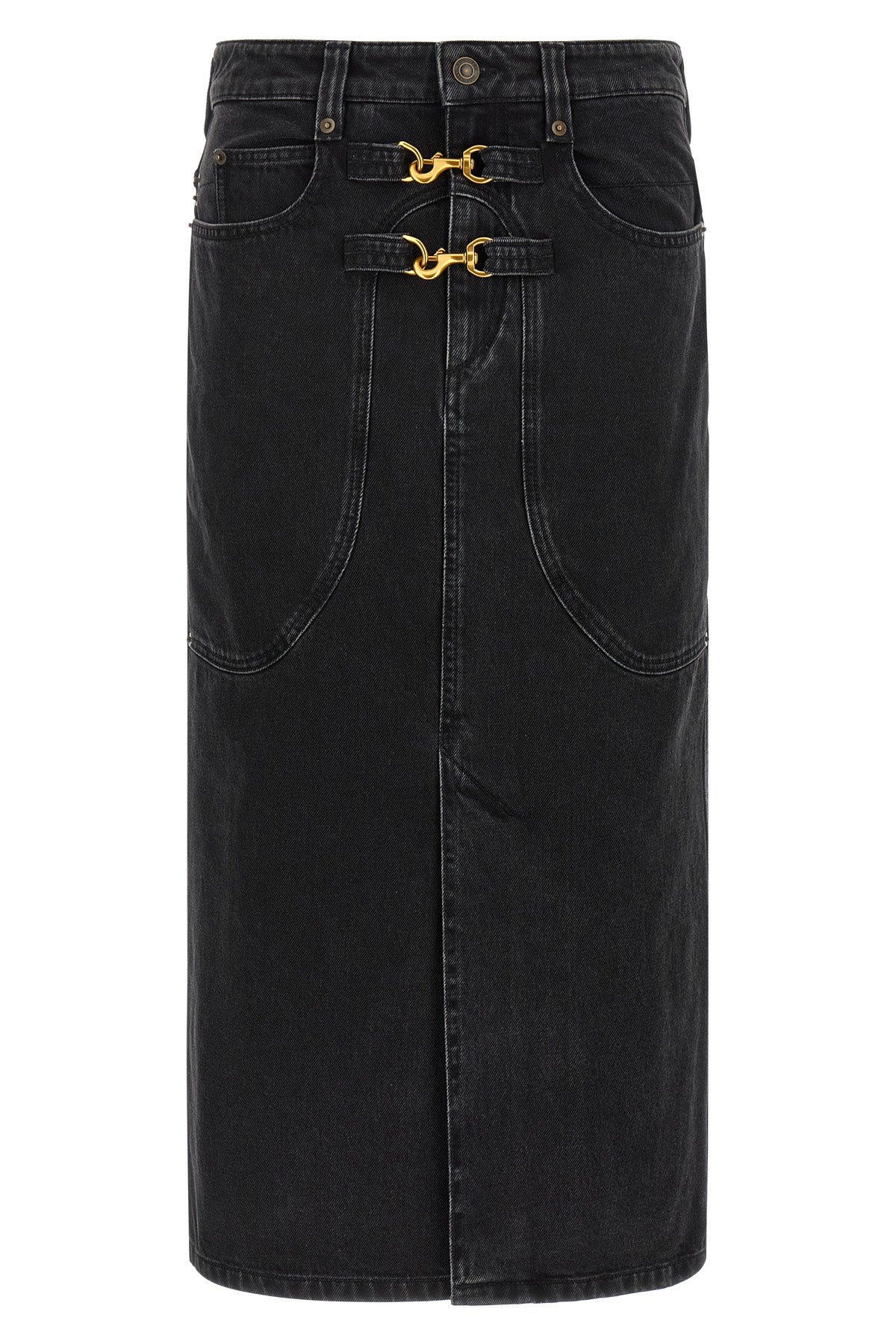 pavina midi skirt in cotton denim