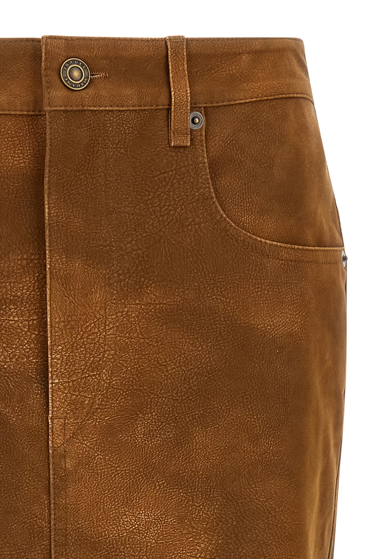 the marant étoile bisane midi skirt redefines the codes of casual dress throug