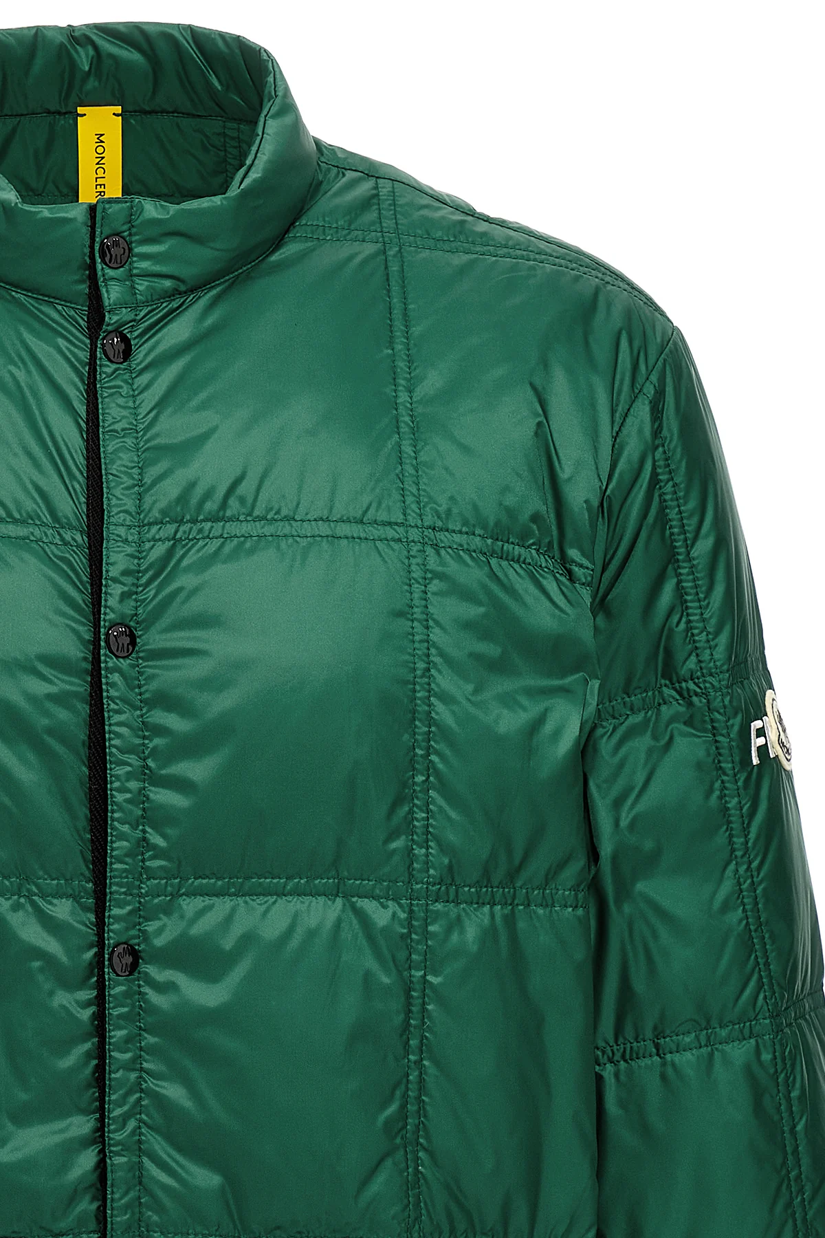 moncler x frgmt jayel down jacket in quilted saison longue slightly padded