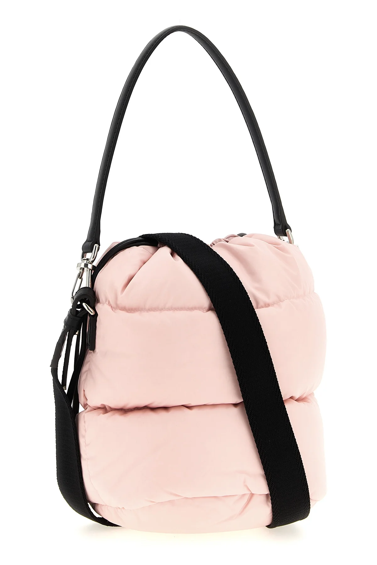 caradoc bucket bag in water-repellent padded boudin quilted nylon