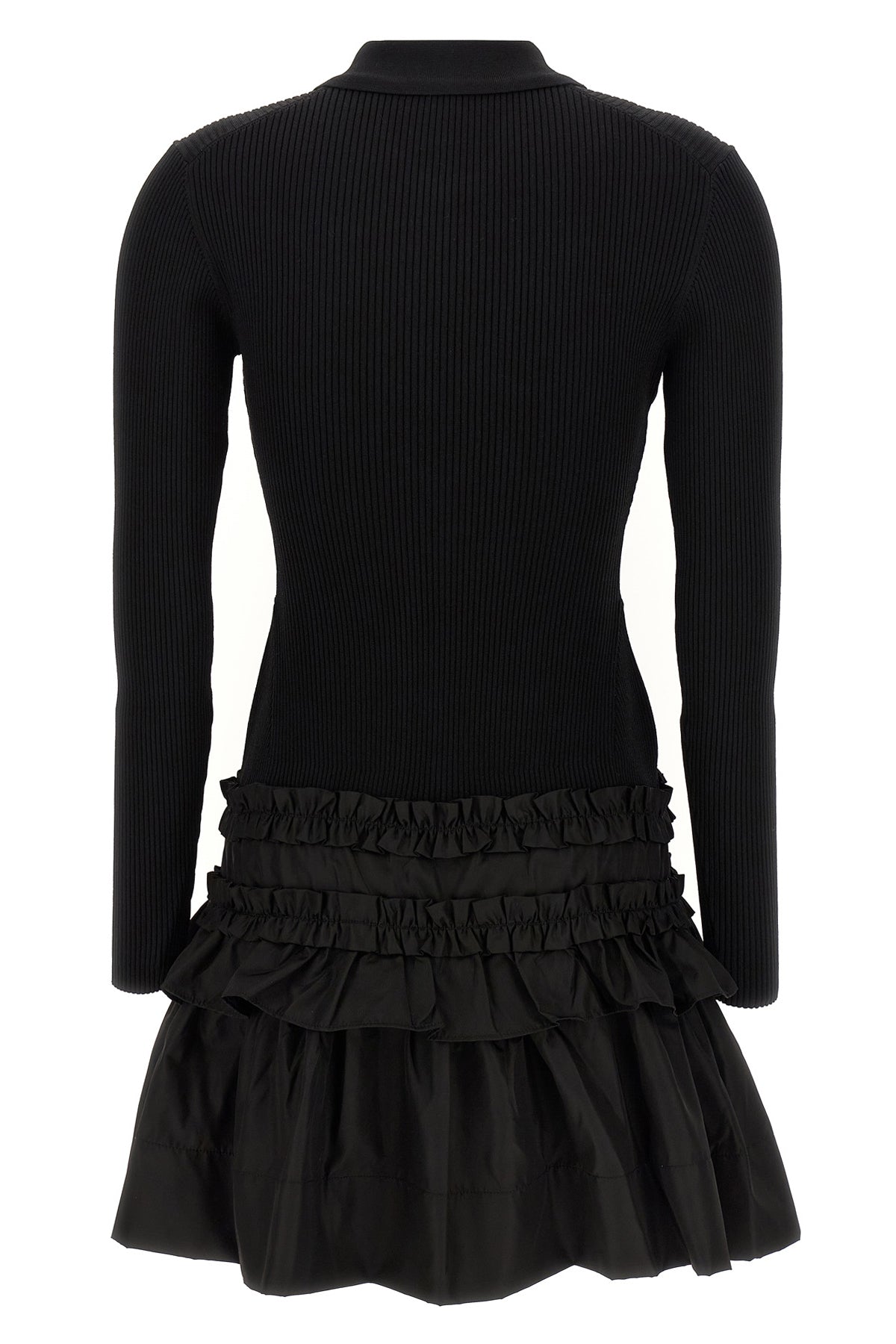 GANNI M melange rib knit mini dress