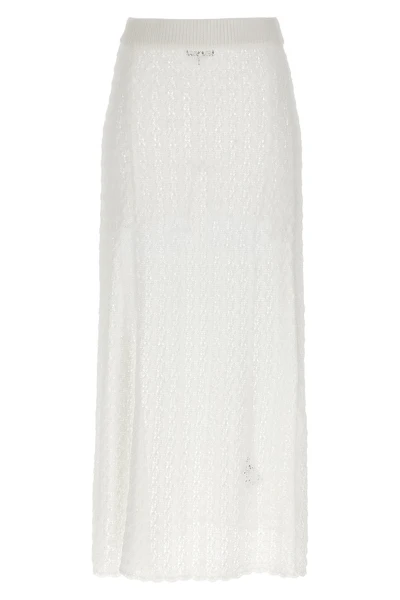 long shiny pointelle knit crocheted knit shiny knit