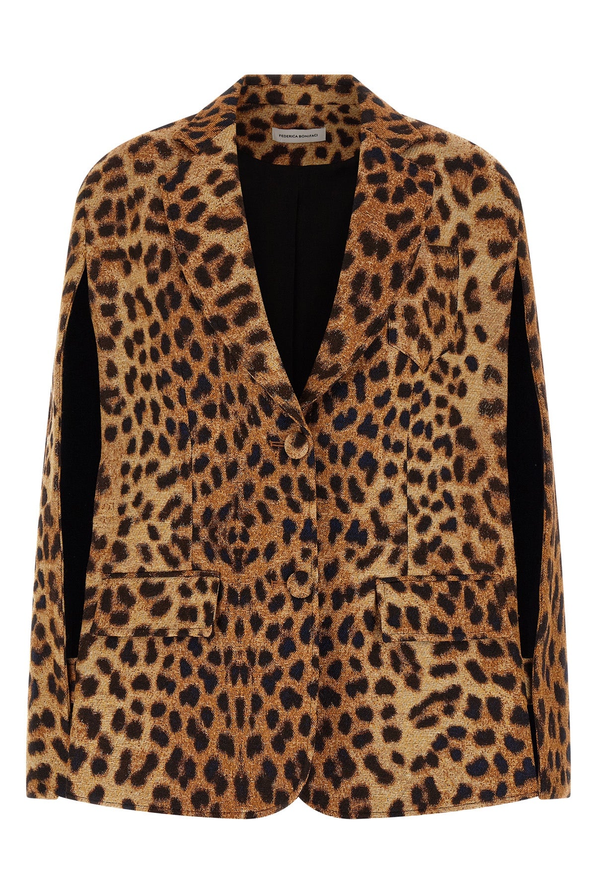 the federica bonifaci cape leopard blazer redefines the codes of contemporary
