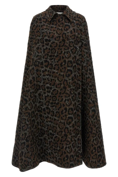 federica bonifaci leopard cape stands out for its flared and enveloping silhou