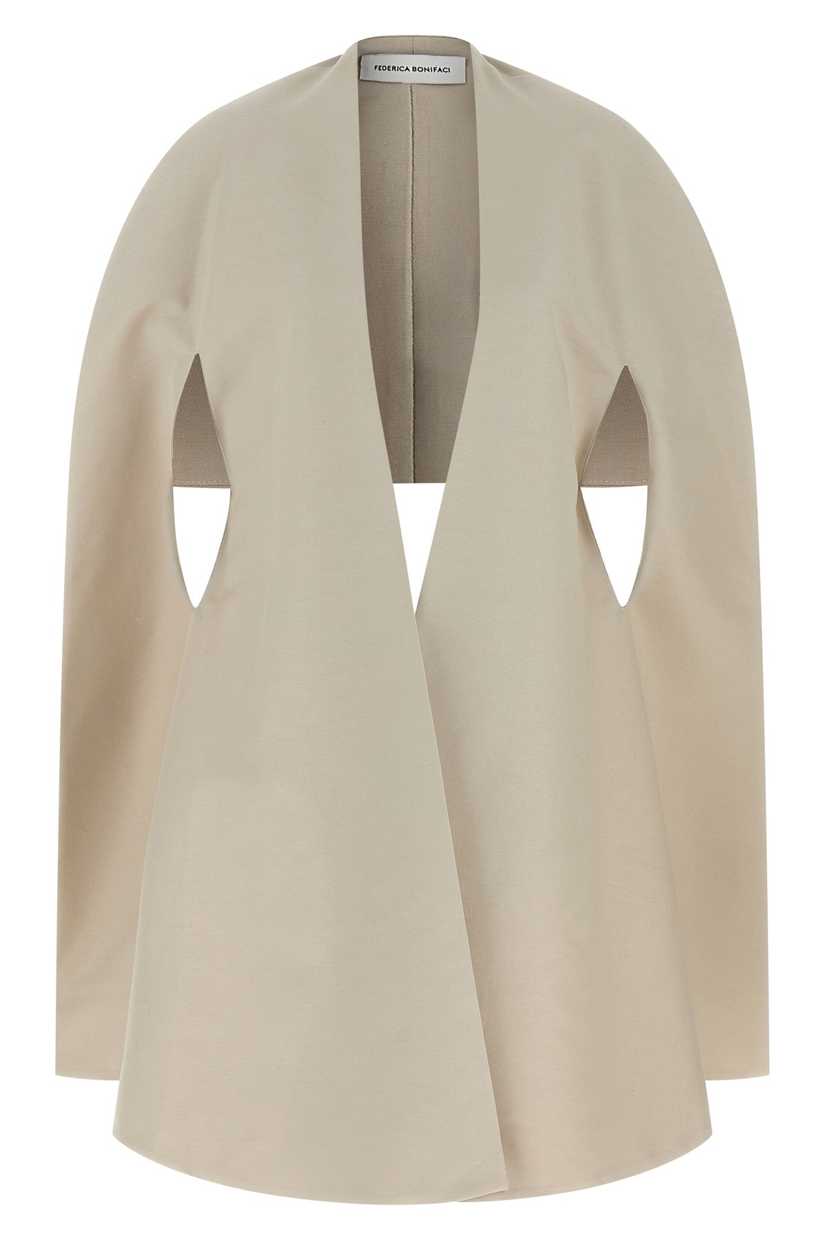 FEDERICA BONIFACI OS shaved cotton canvas cape