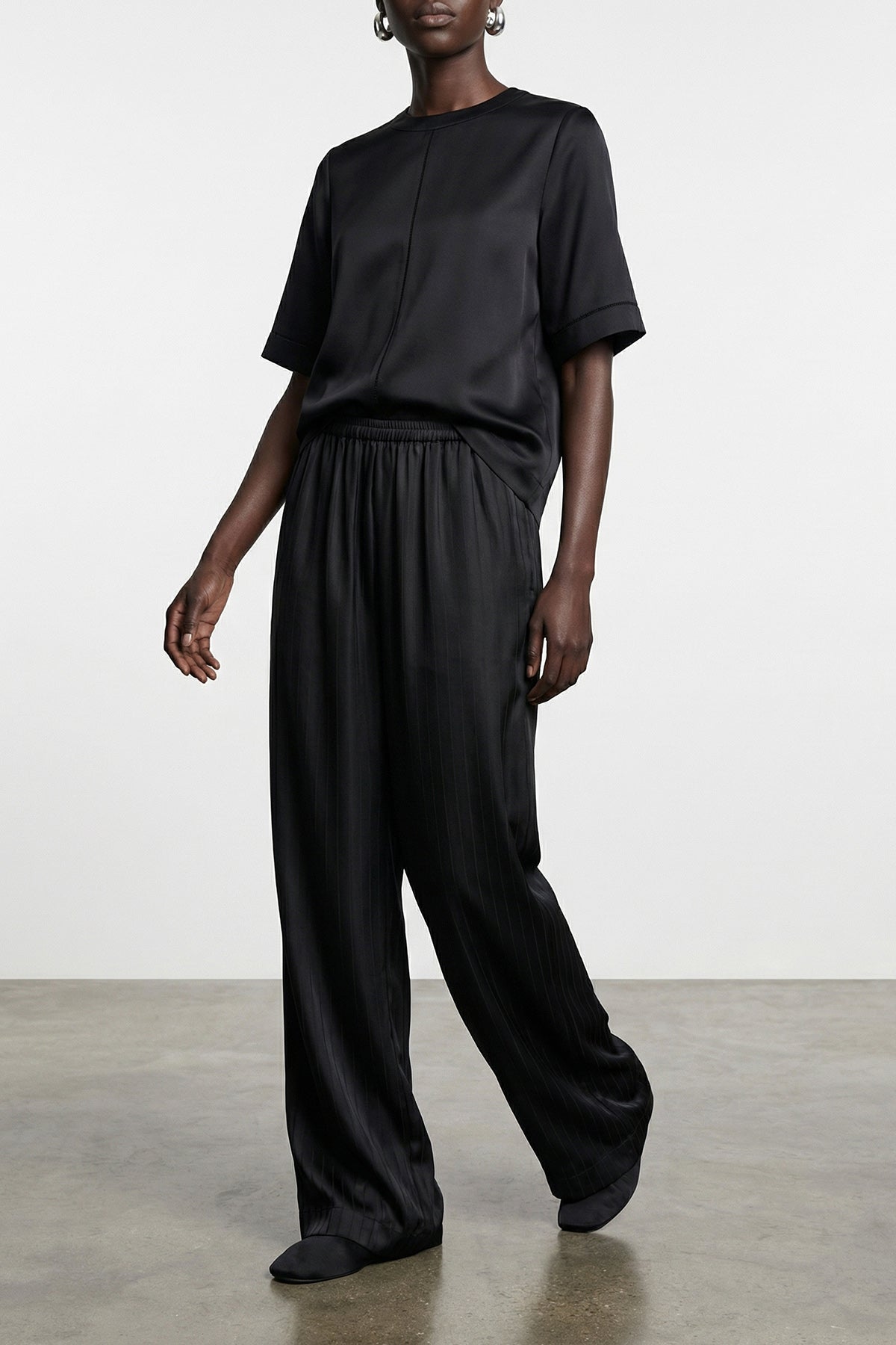 kadala pants in silk and viscose blend