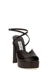 karli crocodile-print leather sandals