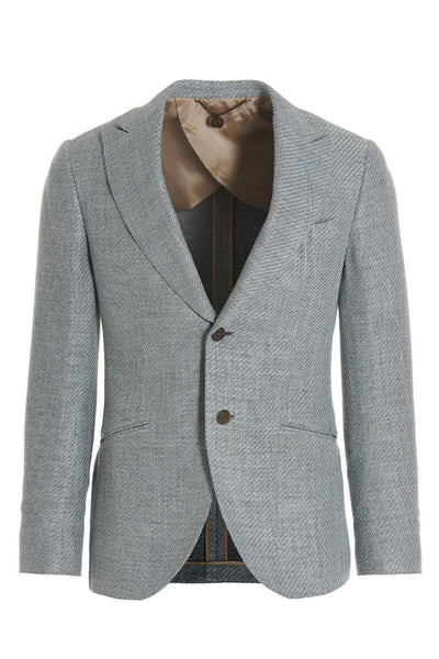 keanu single-breasted blazer in textured fabric