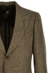 herringbone patterned wool blend keanu single-breasted blazer