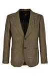 herringbone patterned wool blend keanu single-breasted blazer