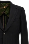 keanu single-breasted blazer in pinstriped cotton blend