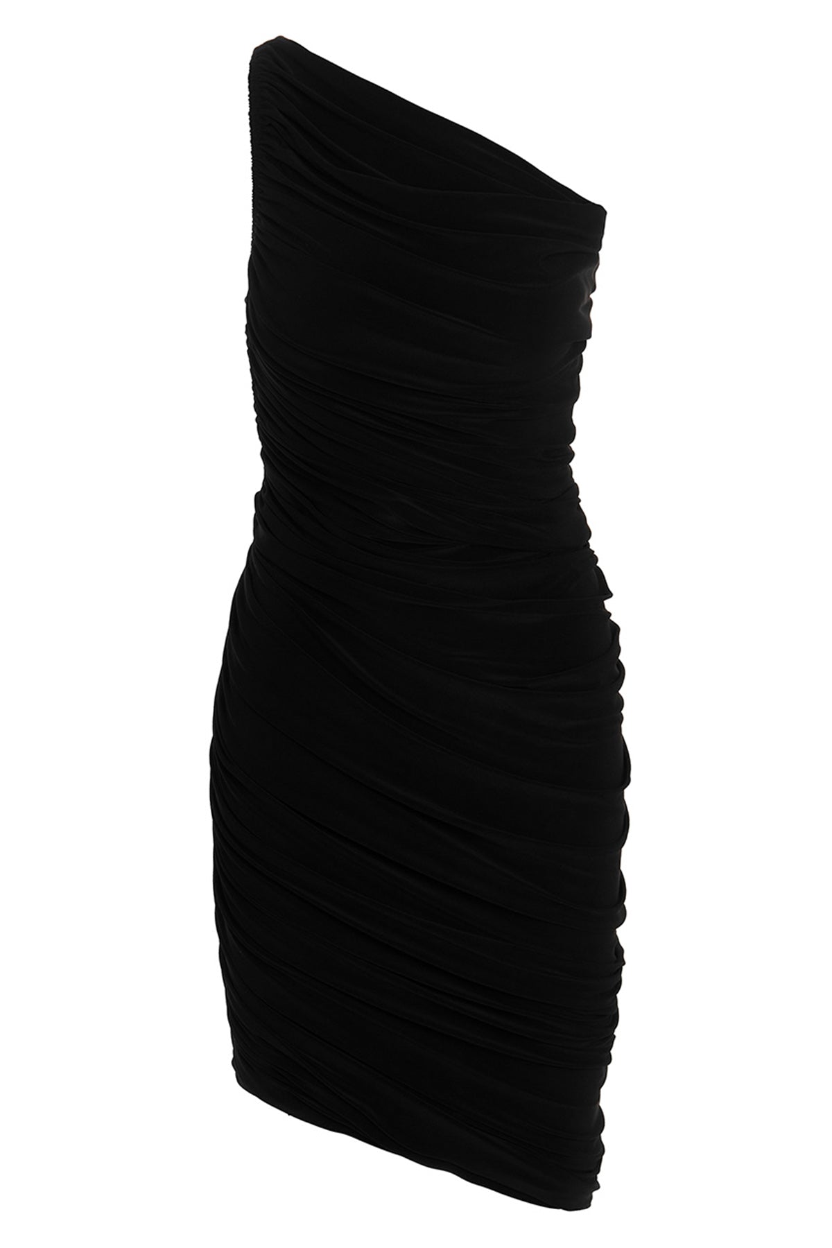 NORMA KAMALI L diana one-shoulder stretch fabric dress