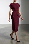stretch fabric midi dress