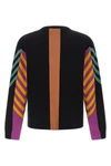 gizi panelled jacquard knit sweater
