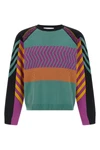 gizi panelled jacquard knit sweater