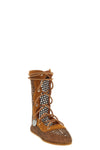 reticella ankle boots in mesh and suede fabric