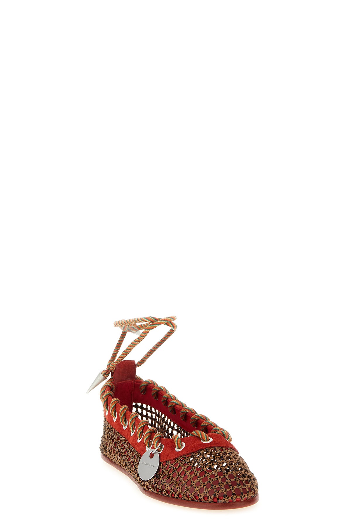 KIKO KOSTADINOV 39 reticella ballet flats in mesh and suede fabric