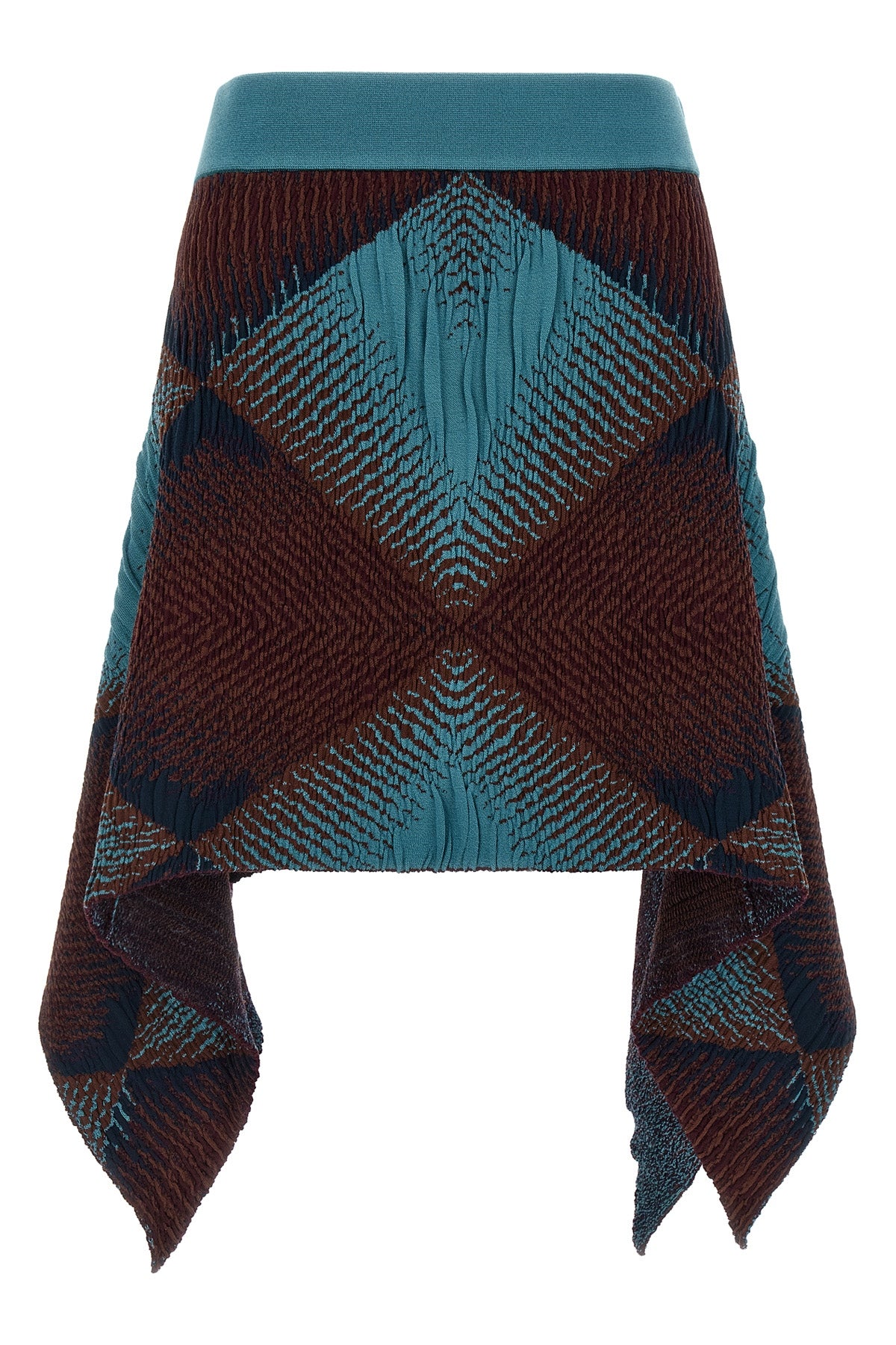 ikat argyle jacquard knit skirt