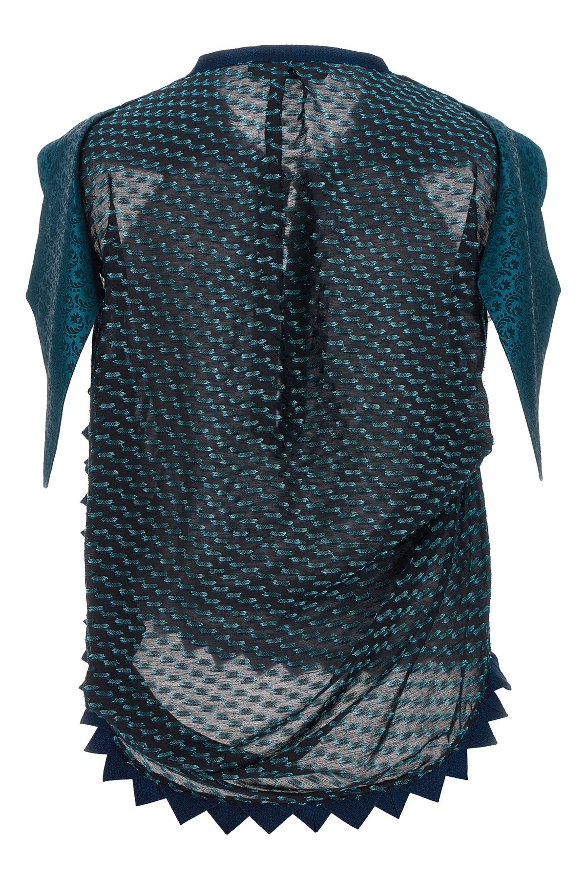 KIKO KOSTADINOV 38 weathervane top in silk and light wool blend